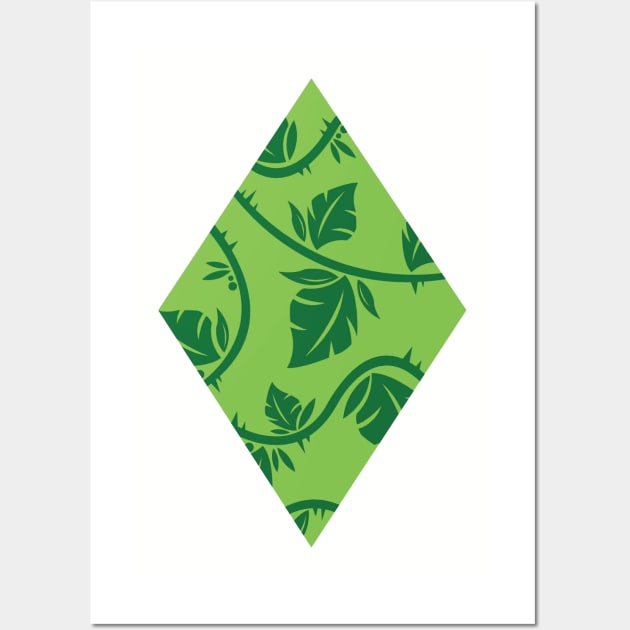 Leaf Diamond - Green Wall Art by cam_designs